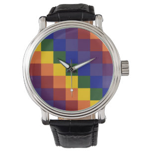 Checkered Rainbow Watch