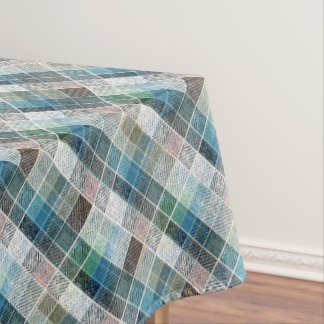 checkered, tartan, plaid, classic, blue, white tablecloth