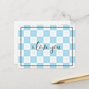 Checkers and Hearts Postcard