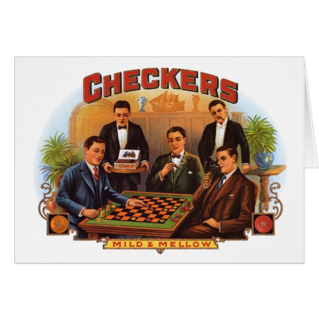Checkers Cigar Label (Front Horizontal)