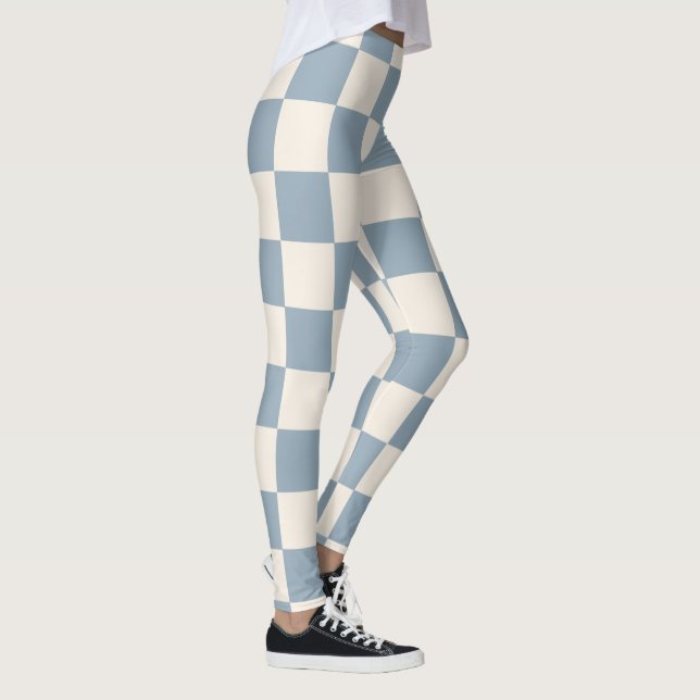 Checkers "Worn Blue" Leggings (Right)