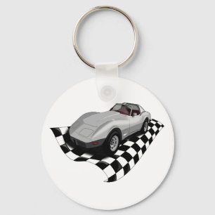 Checkervette Key Ring