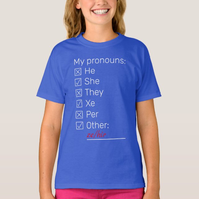 Checklist neopronouns T-Shirt (Front)