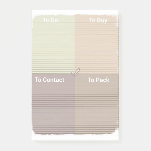 Checklist Post-it Notes (Front)