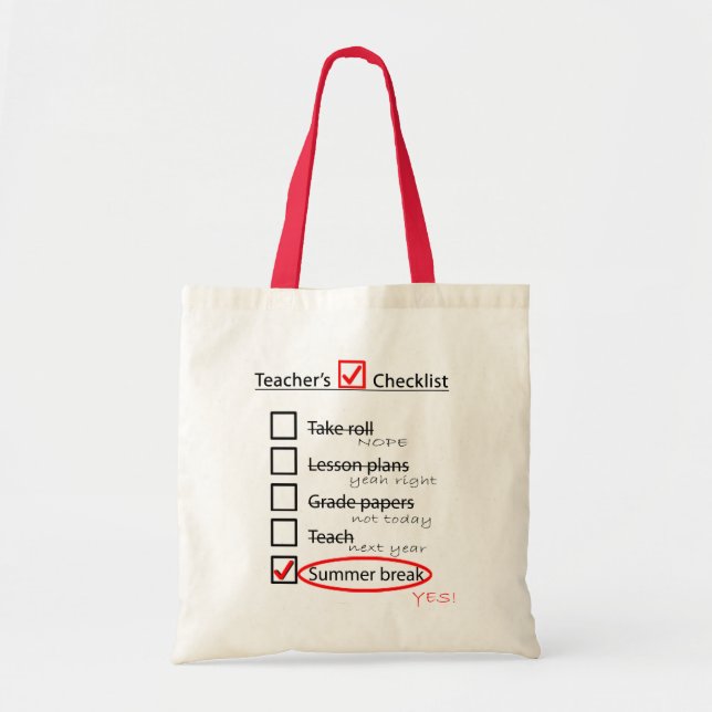 checklist tote bag (Front)