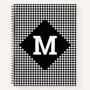 Checkmate Charm: Customisable Retro Grid Notebook