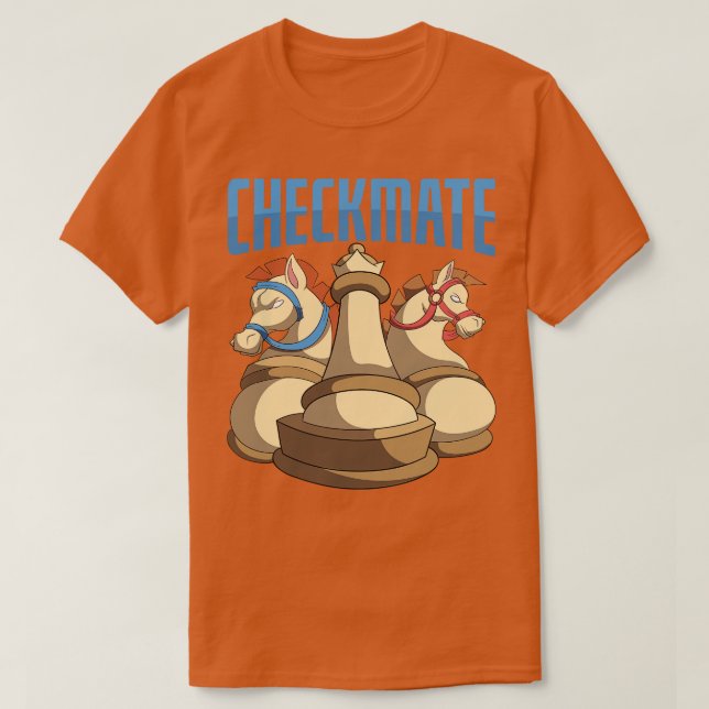 Checkmate Chess Master Chessman Chess T-Shirt (Design Front)