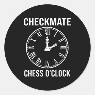 Checkmate Chess Time Classic Round Sticker