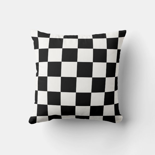 Checkmate Chic Throw Pillow (Back)