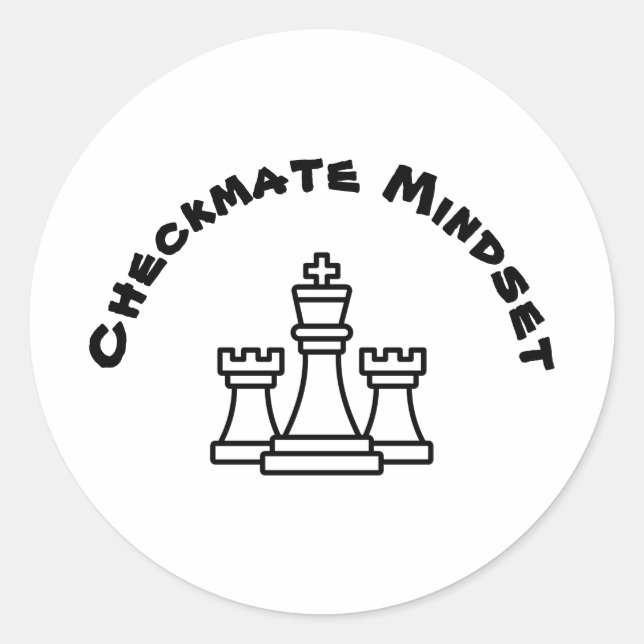 Checkmate Mindset Classic Round Sticker (Front)