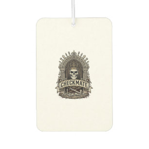 Checkmate Skull King Vintage Chess Car Air Freshener