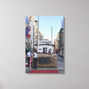 Checkpoint Charlie Berlin   Colour Version Canvas Print