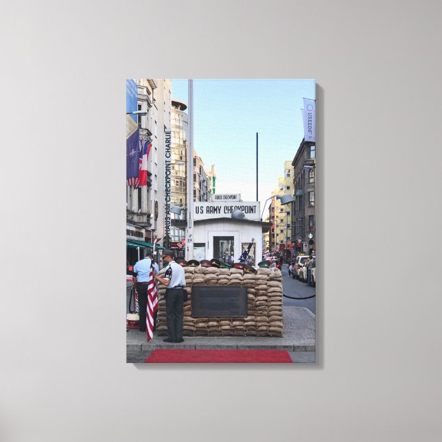 Checkpoint Charlie Berlin | Colour Version Canvas Print (Front)