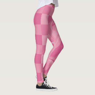 Checks and Swirls - Pink Leggings