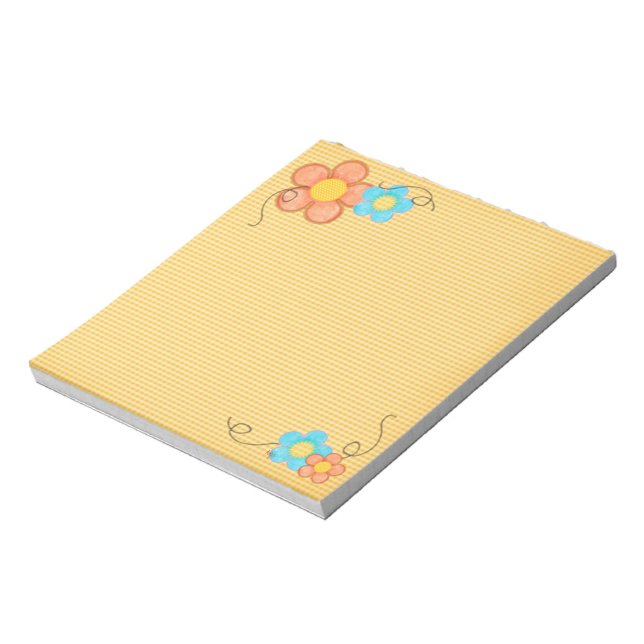 Checks n Flowers Notepad (Rotated)