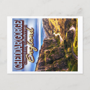 CHEDDAR GORGE - CHEDDAR SOMERSET ENGLAND UK POSTCARD