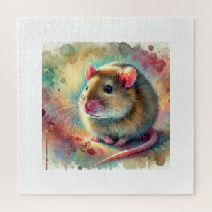 Cheek Pouch Rat 240624AREF125 - Watercolor Jigsaw Puzzle