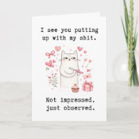 Cheeky Anniversary Card for Wife, Snarky