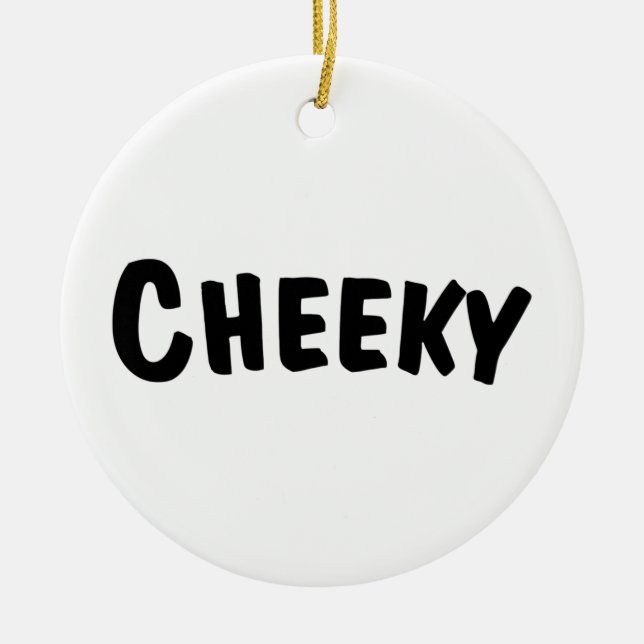 Cheeky Ceramic Tree Decoration (Front)