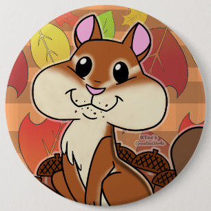 Cheeky Chipmunk - 6 Cm Round Badge