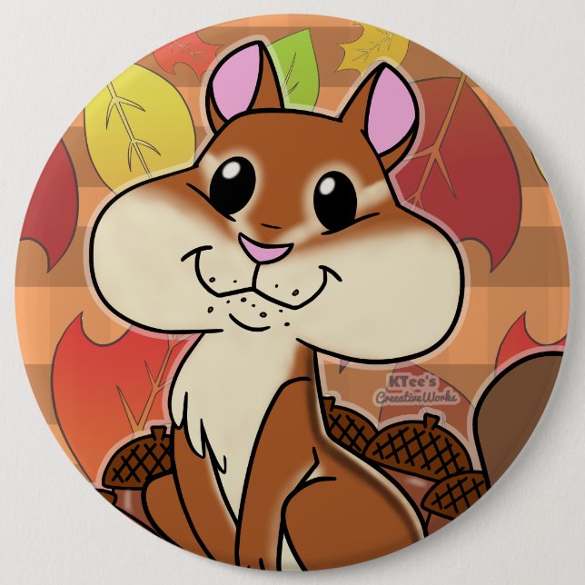 Cheeky Chipmunk - 6 Cm Round Badge (Front)