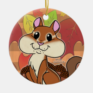 Cheeky Chipmunk - Ceramic Tree Decoration