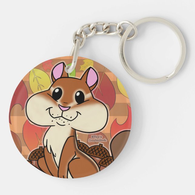 Cheeky Chipmunk - Key Ring (Back)