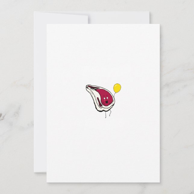Cheeky chops. Pork chops, meat themed Invitation (Front)