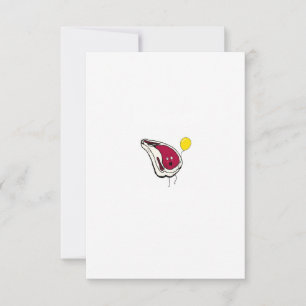 Cheeky chops. Pork chops, meat themed Thank You Card