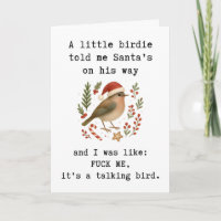 Cheeky Christmas Card, Funny Holiday Card, Funny