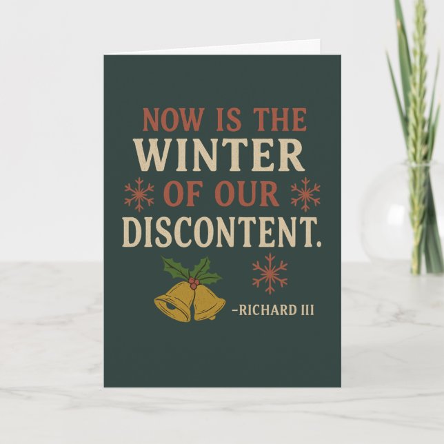 Cheeky Christmas Shakespear Quote  Card (Front)