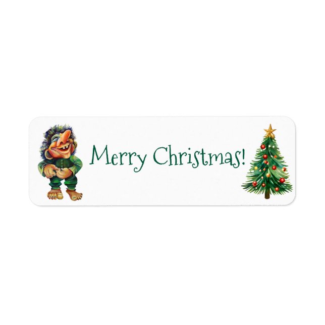 Cheeky Christmas Troll and Tree Delight  (Front)
