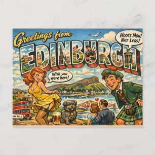 Cheeky Classic Edinburgh Postcard