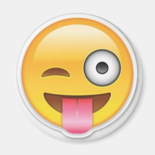 Cheeky emoji wink magnet