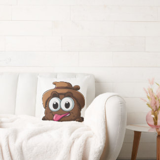 Cheeky Eye-Rolling Emoji Throw Pillow: Add Sass to Cushion