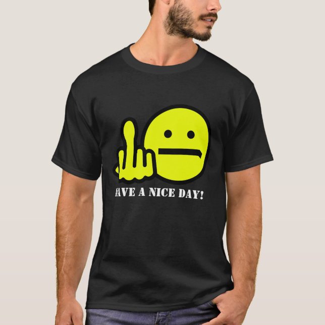 Cheeky Face "Giving the Bird" Funny Shirt (Front)