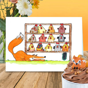 Cheeky Fox Happy Birthday Greeting Card