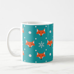 Cheeky fox pattern coffee mug