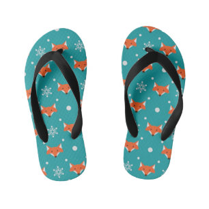 Cheeky fox pattern kid's jandals