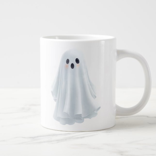 "Cheeky Ghost Glow" Large Coffee Mug (Right)