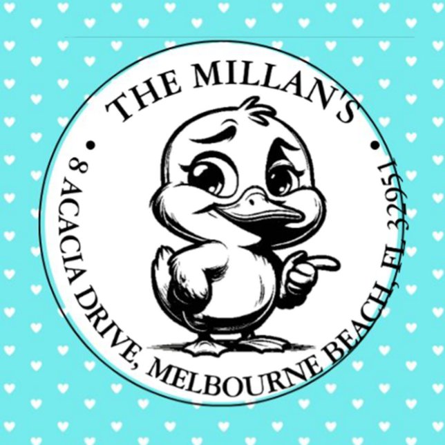 Cheeky Happy Duck theme Self-inking Stamp (Brighten someone's day with the Excited Happy Duck theme self-inking stamp)