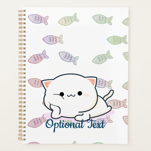 Cheeky Kawaii Style Kitten   Planner (Front)