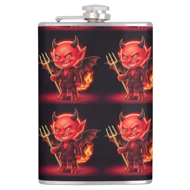 Cheeky little Devil Hip Flask (Front)