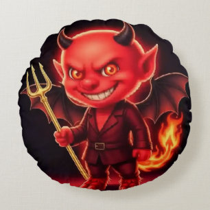 Cheeky little Devil Round Cushion