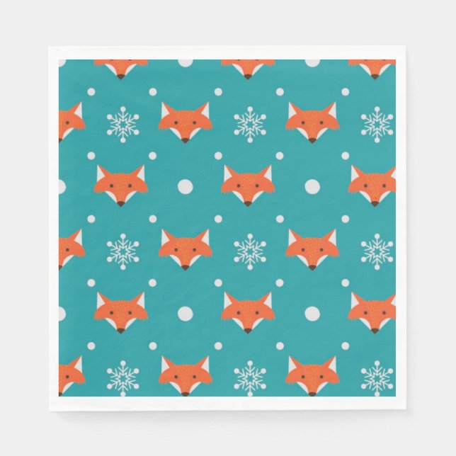 Cheeky little foxes napkin (Front)