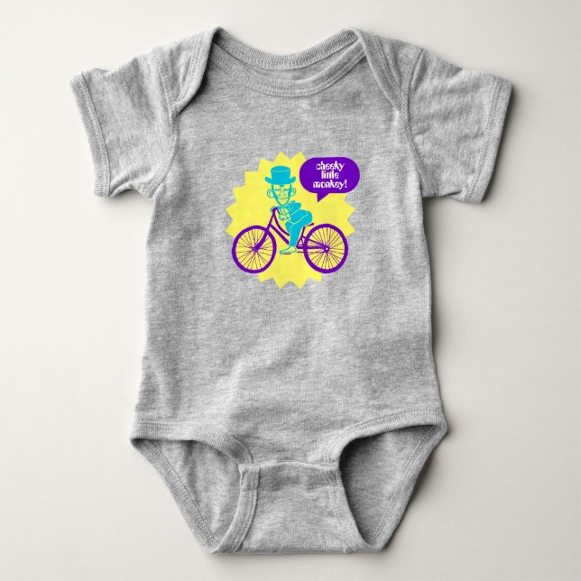 Cheeky Little Monkey Baby Bodysuit (Front)