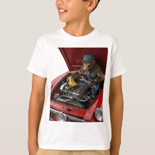 Cheeky Mechanic Monkey Repairing Classic Sports T-Shirt