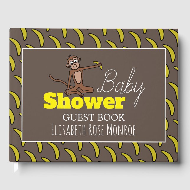 Cheeky Monkey, Baby Shower Guest Book (Front)