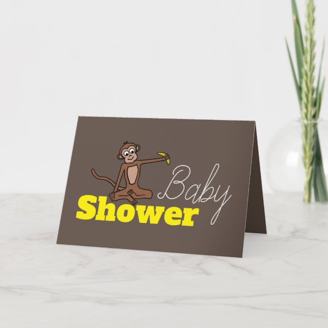 Cheeky Monkey, Baby Shower Invitation (Front)