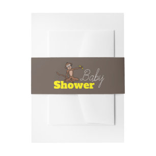 Cheeky Monkey, Baby Shower Invitation Belly Band